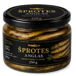 smoked sprats in glass 250g