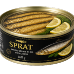 smoked sprats in oil with lemon 160 g